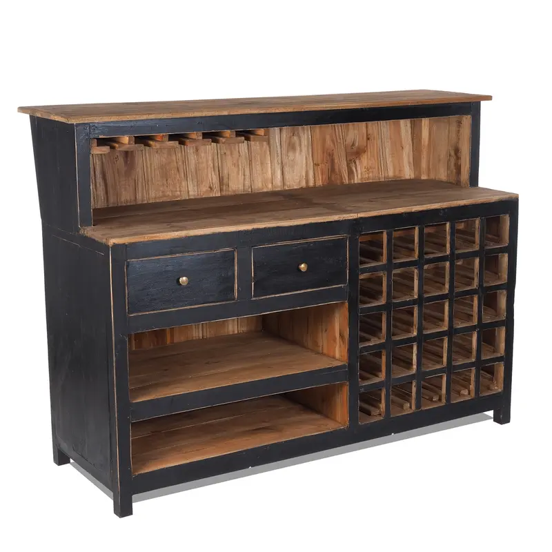 BARSCHRANK "PUREWOOD" | 150x110x55cm (BxHxT), Hausbar, Verkaufstresen | Farbe