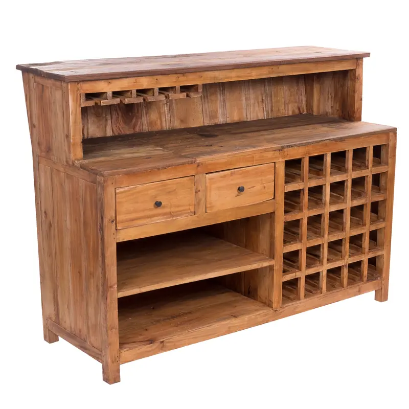 BARSCHRANK "PUREWOOD" | 150x110x55cm (BxHxT), Hausbar, Verkaufstresen | Farbe