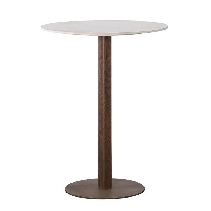 Bartisch Bistro aus Keramik Ø70cm - Weiß