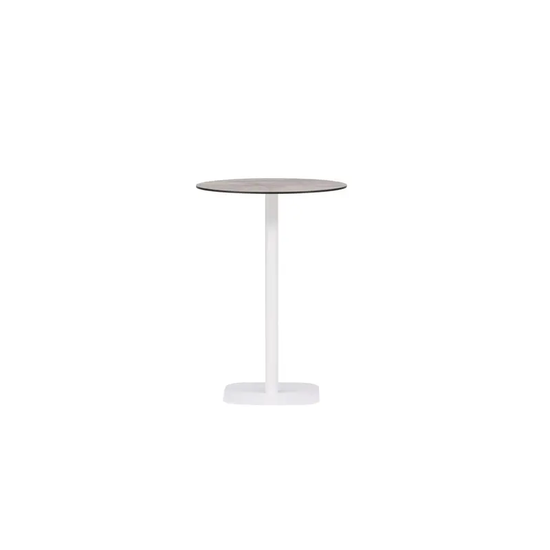 Bartisch Milano Ø70cm aus Aluminium - Weiß