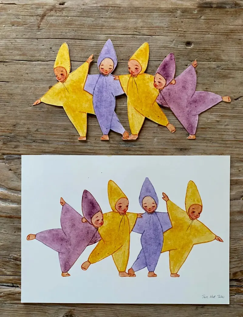 Bastelbogen 'Sternenkinder bunt'