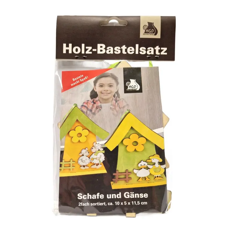 Bastelsatz Schafe und Gänse, 2er-Set, farbig