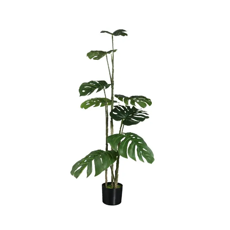 Baumgrün mit Monstera-Pflanze, im Topf und aus Kunststoff und Polyester, S | PTMD