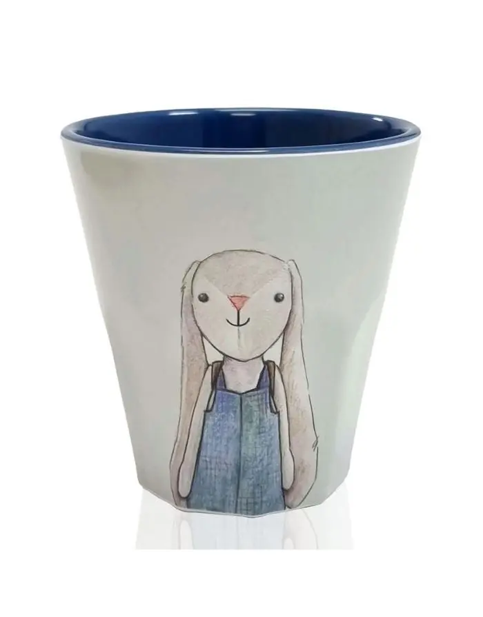 Becher Melamin Hase Hugo I Blau
