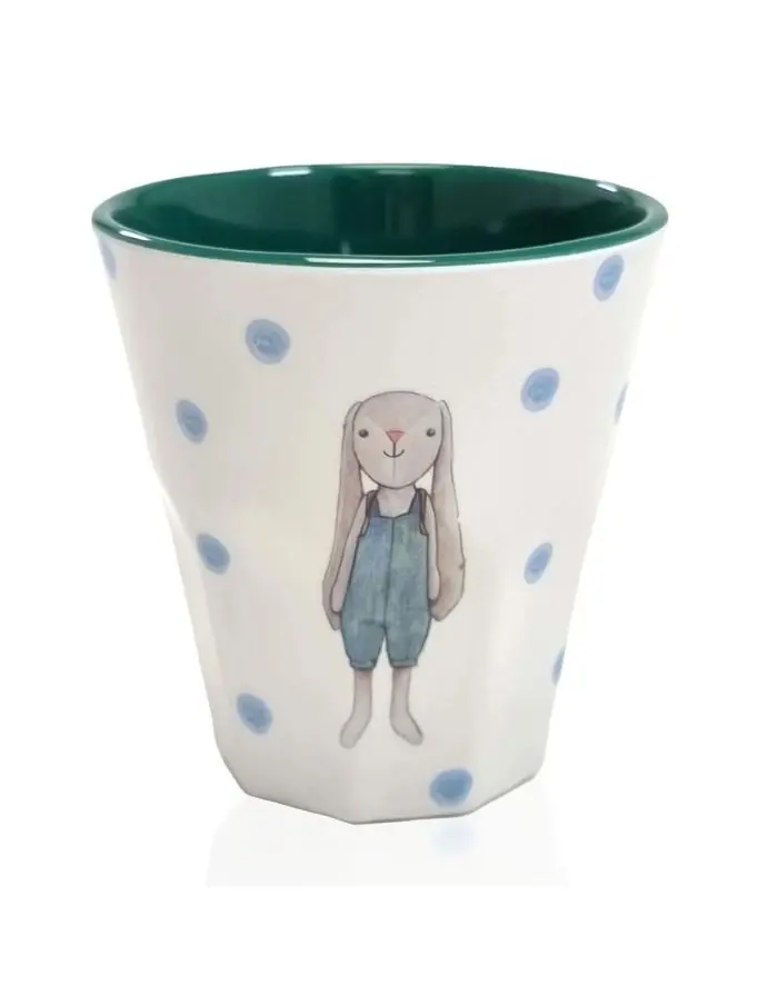 Becher Melamin Hase Hugo I Grün