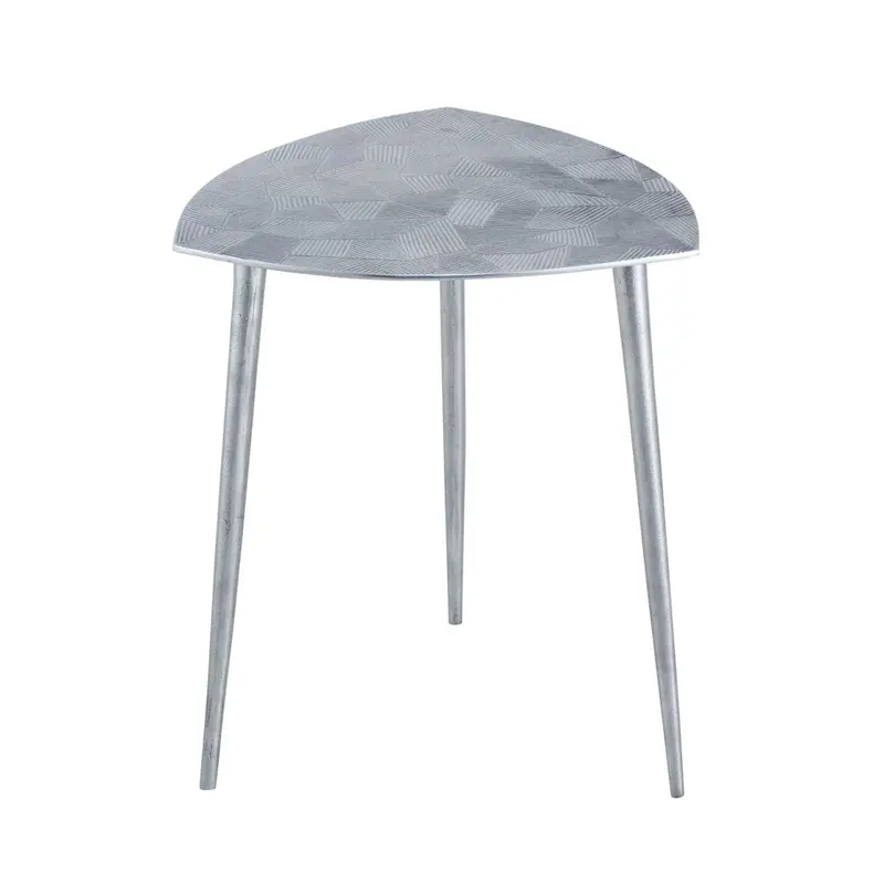 Beistelltisch – Aluminium, Silber Finish, Dreieck Design - Alster | MVG Voglrieder