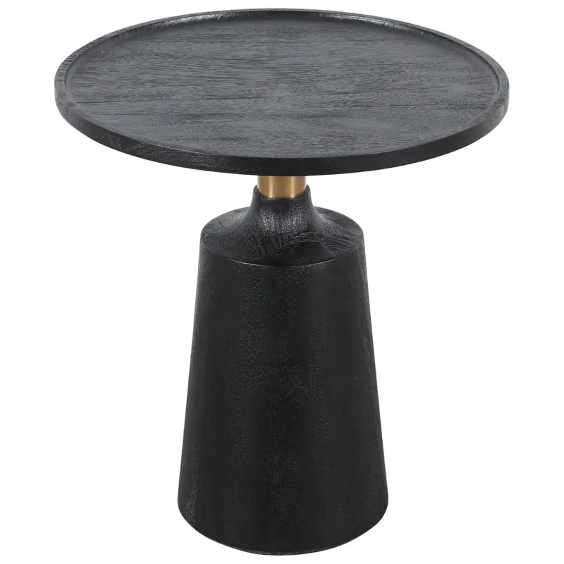 Beistelltisch aus Mangoholz mit schwarz-goldenem Farbkontrast, edlen Metallakzenten und modernem Design – Seva | PTMD