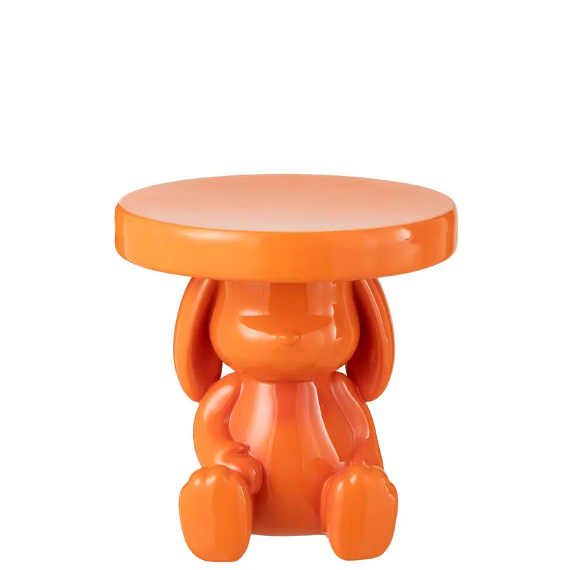 Beistelltisch Bär aus Polyresin Ø35cm - Orange