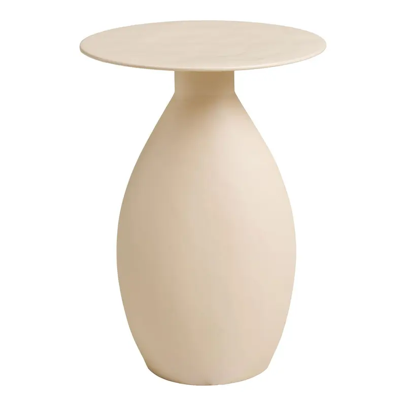 Beistelltisch Calais aus Metall Ø36cm - Beige