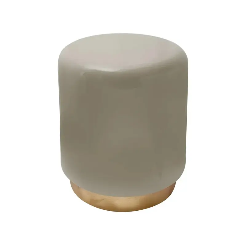 Beistelltisch – Eisenkonstruktion, Geriffelte Struktur, Taupe Oberfläche - Art Deco 375 | Kayoom