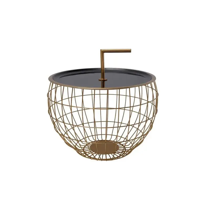 Beistelltisch – Eisenkonstruktion, Metalloberfläche, Schwarze Oberfläche - Art Deco 535 | Kayoom