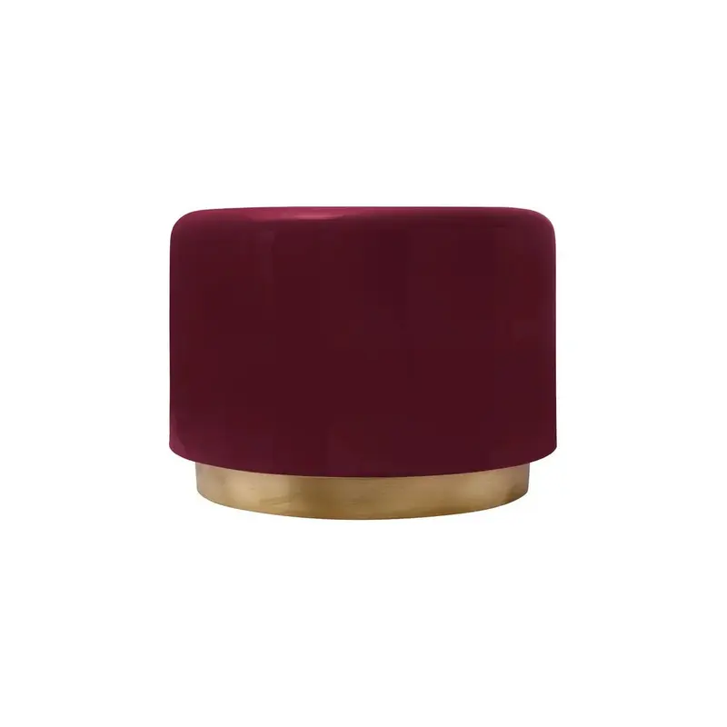 Beistelltisch – Eisenkonstruktion, Zylindrische Form, Beerenfarbene Oberfläche - Art Deco 275 | Kayoom