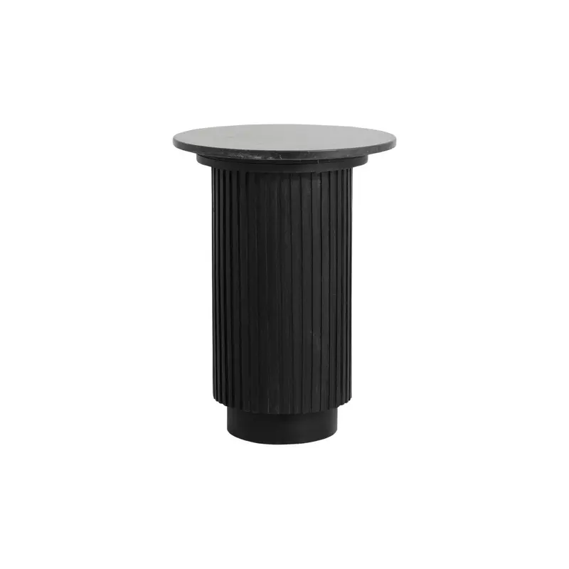 Beistelltisch Erie Ø40cm aus Marmor - Schwarz