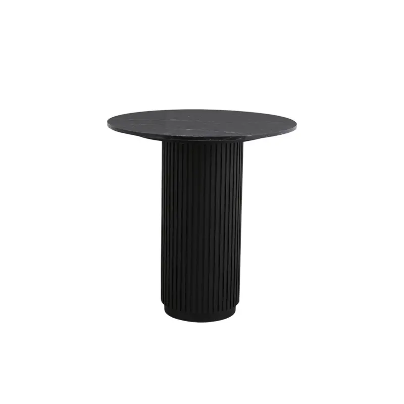 Beistelltisch Erie Ø70cm aus Marmor – Schwarz