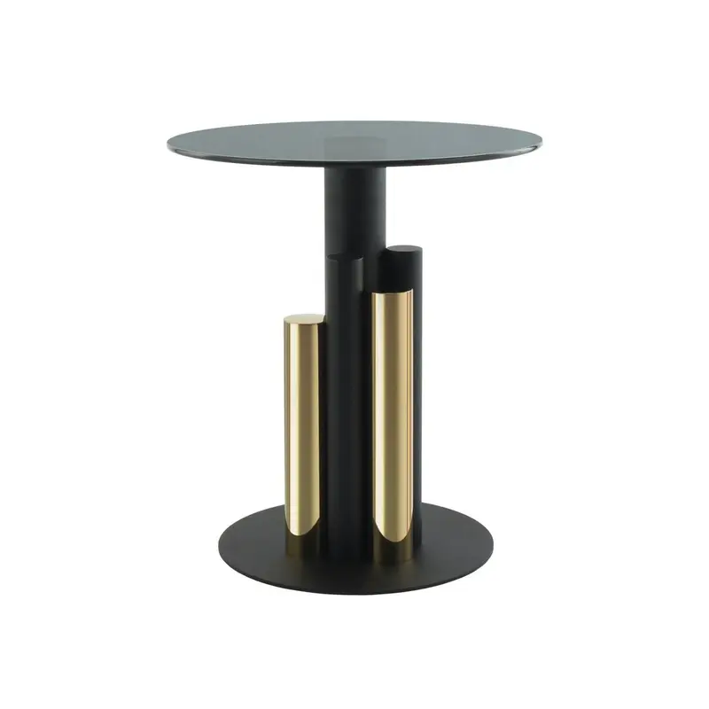 Beistelltisch – Gold Farbe, Edelstahl Aluminium Eisen Glas Material, Luxus Design, 52 cm - Ontario 225 | Kayoom