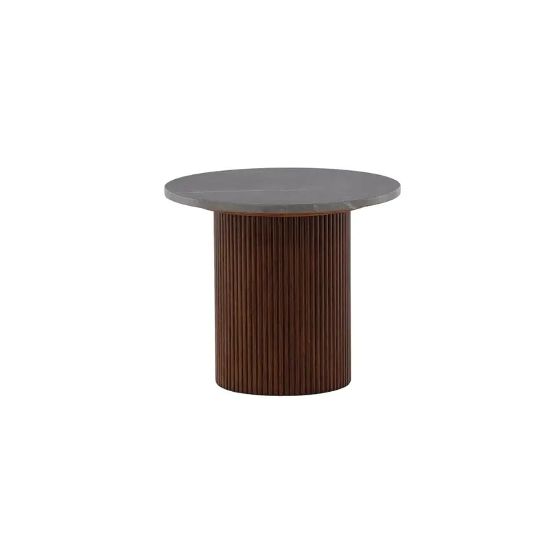 Beistelltisch Härön Ø52cm - Braun/Grau