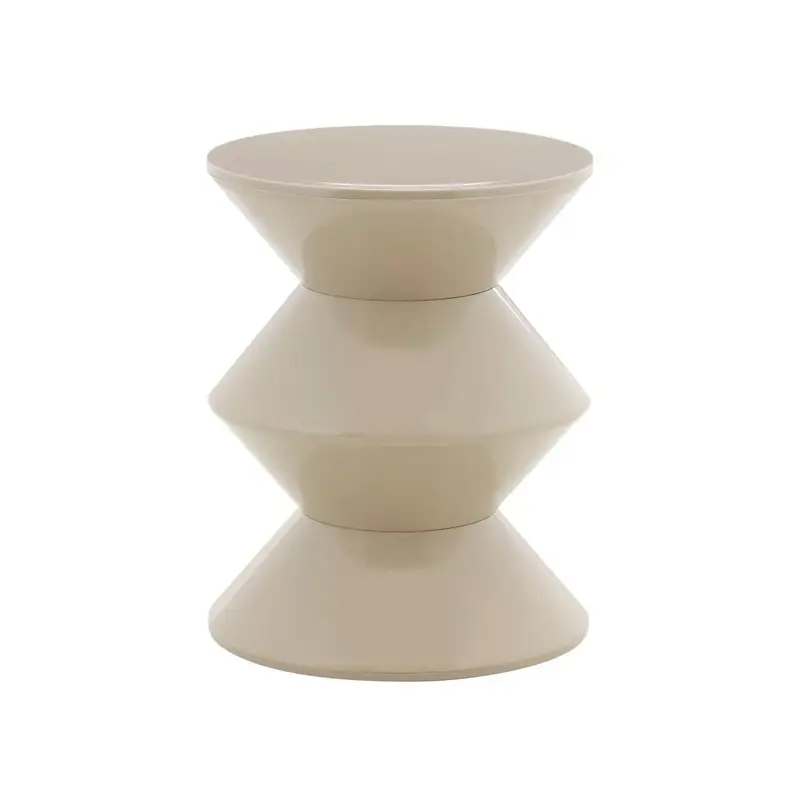 Beistelltisch – Kunststoff Material, Organisches Design, Beige Farbe - Lotus | Kick Collection