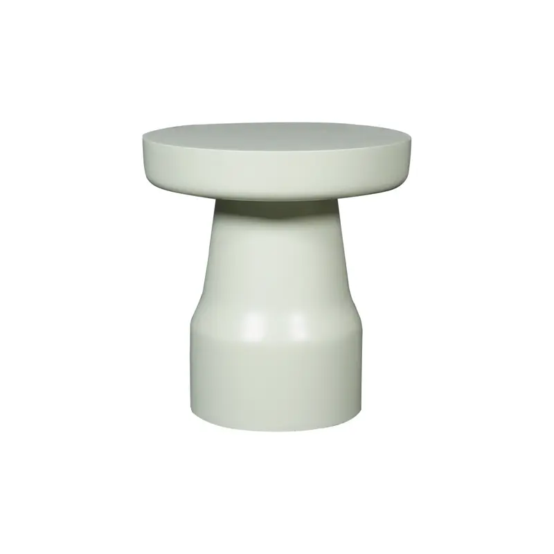 Beistelltisch - Mangoholz Grün, Runde Form, Trommel Design – Drum | Starfurn