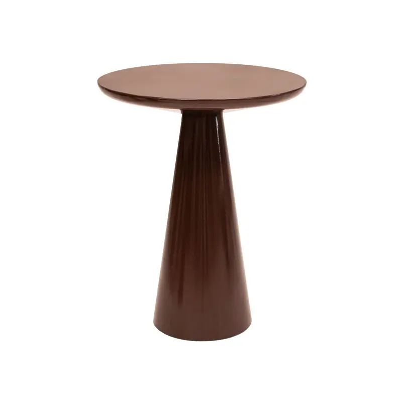 Beistelltisch – Metall Material, Glänzende Oberfläche, Braune Farbe - Lea | Kick Collection