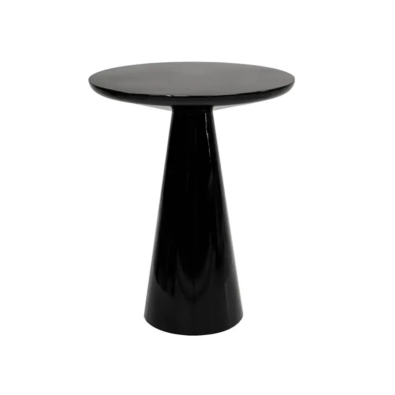 Beistelltisch – Metall Material, Glänzende Oberfläche, Schwarze Farbe - Lea | Kick Collection