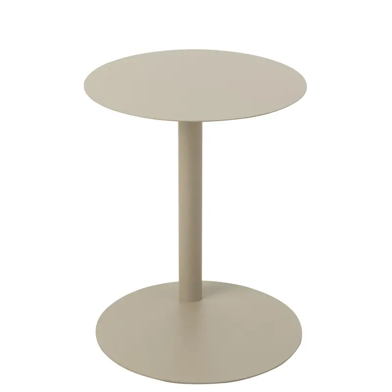 Beistelltisch Rund aus Metall - Beige