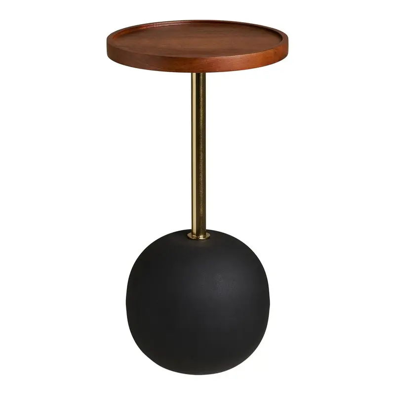 Beistelltisch Sirone Ø30cm - Schwarz/Braun
