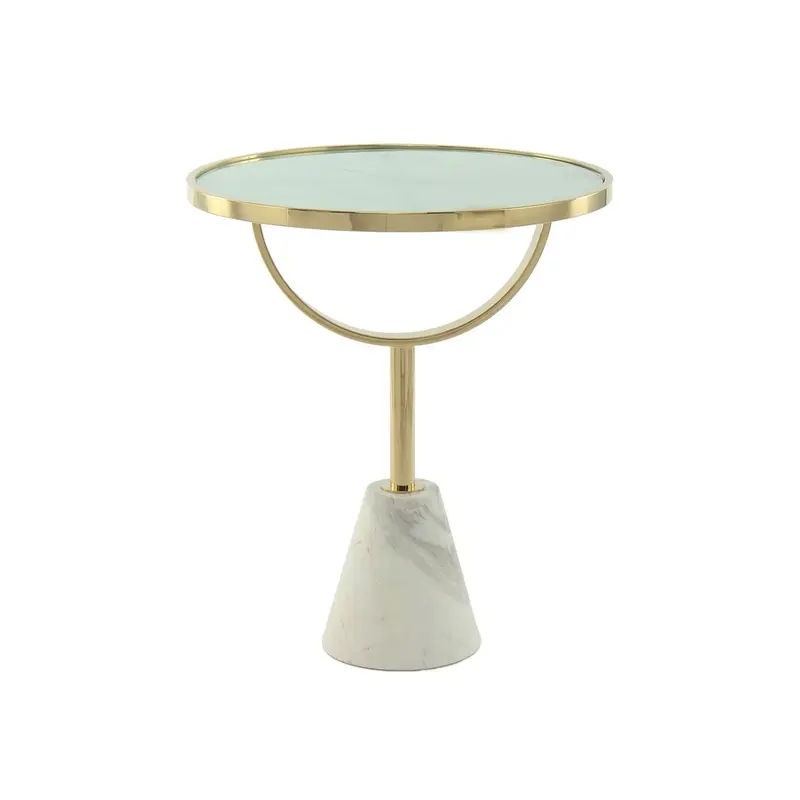 Beistelltisch – Weiß Farbe, Marmor Material, Luxus Design, 53 cm - Oscar 125 | Kayoom