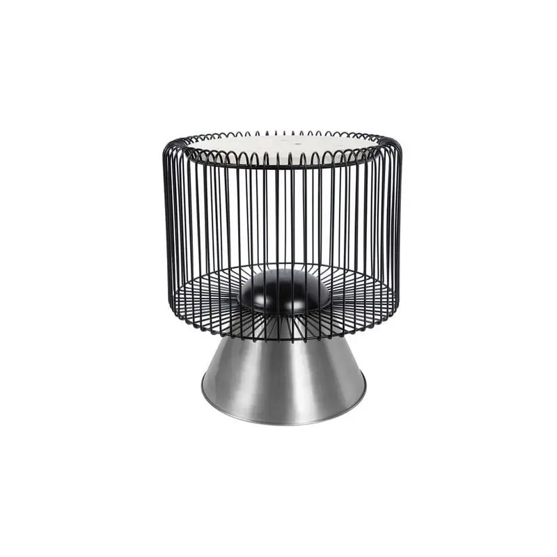 Beistelltisch – Weiß Farbe, Marmor Material, Modernes Drahtgestell Design - Malibu 125 | Kayoom