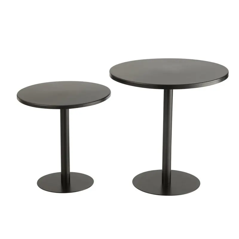 Beistelltische Maya aus Metall, 2er-Set - Schwarz