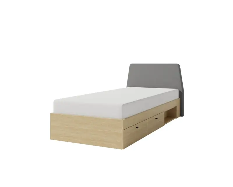 Bett – ALESSIO System – 90–120 cm – Praktisches Bett für Kinder & Jugendliche – Ohne Matratze
