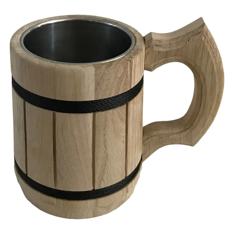 Bierkrug klein aus Holz, Nr. 009.158 Eiche natur, 0,33 Liter