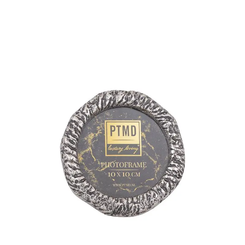 Bilderrahmen – Organisches Design, Runde Form, Aluminium Material, Nickel – Paislie | PTMD