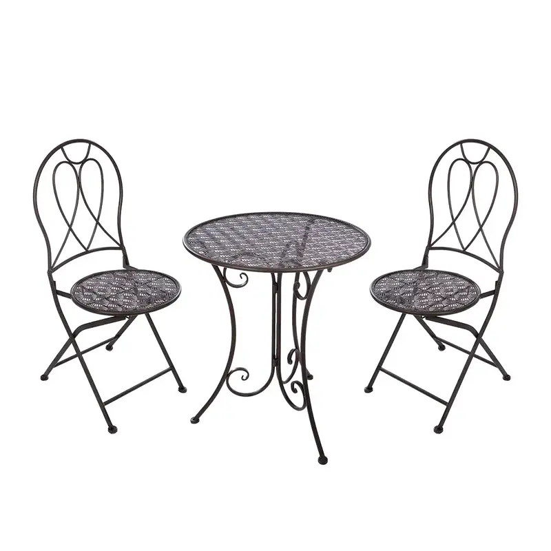 Bistroset – Zeitlose Eleganz, Exklusive Metalloptik, Anspruchsvolles Design, 93 cm - Shell | Gilde