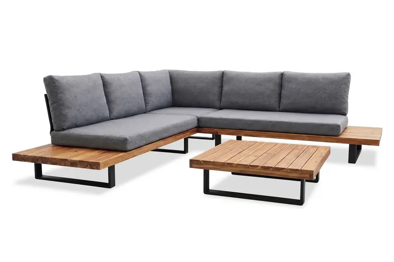 Bjorkka Gartenlounge-Set "OSLO CAFFE" Akazienholz Teak-Design
