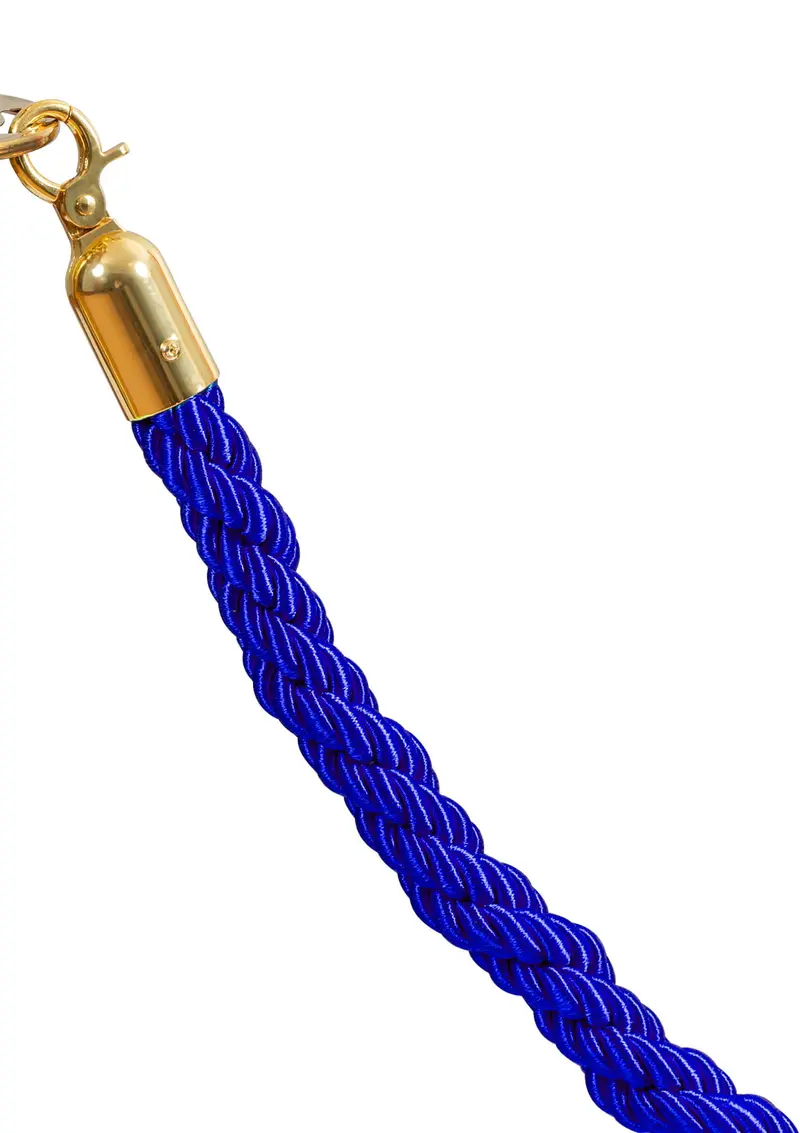 Blaue geflochtene Kordel - goldene Schnalle