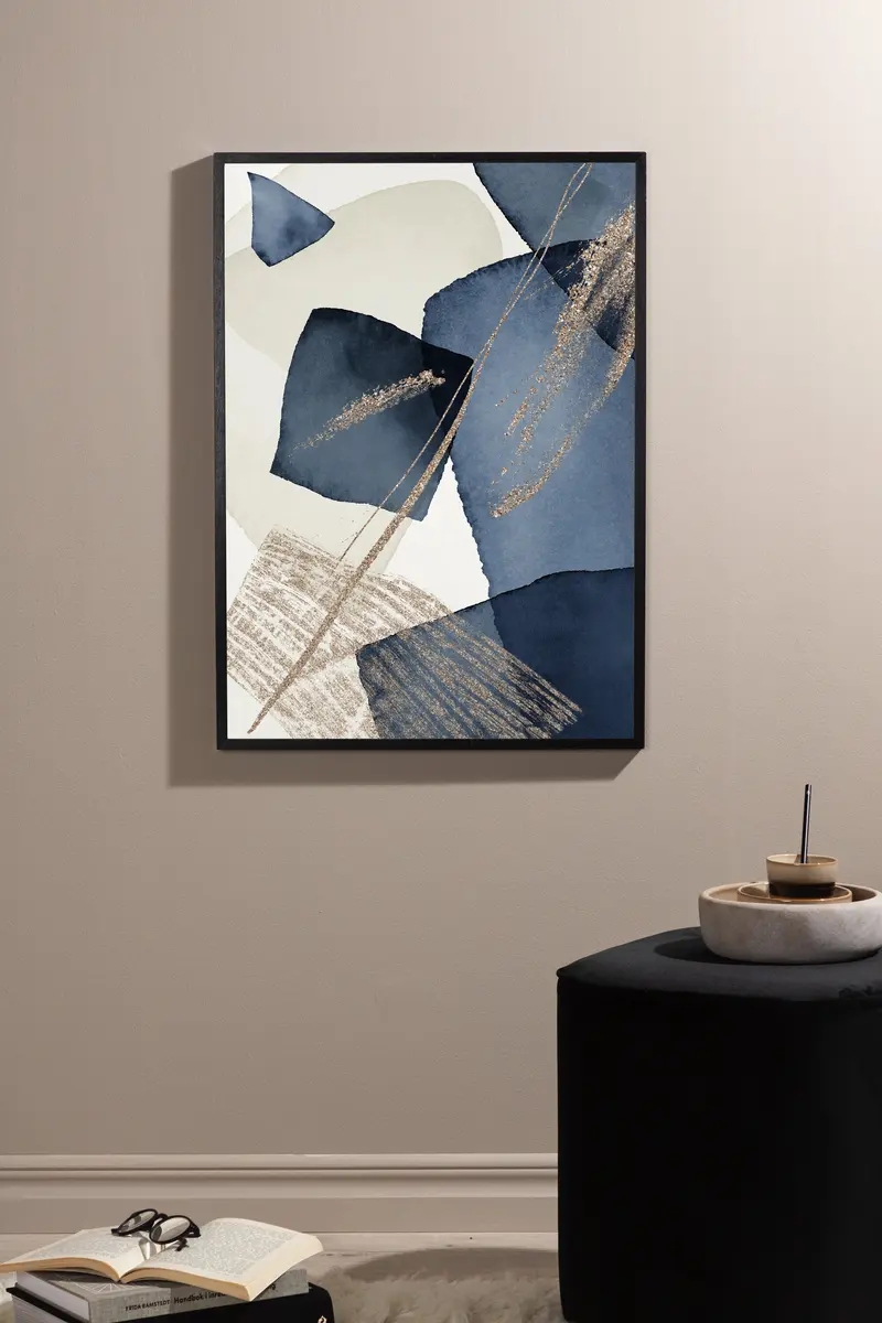 Blauer Wirbel Poster Wanddekoration