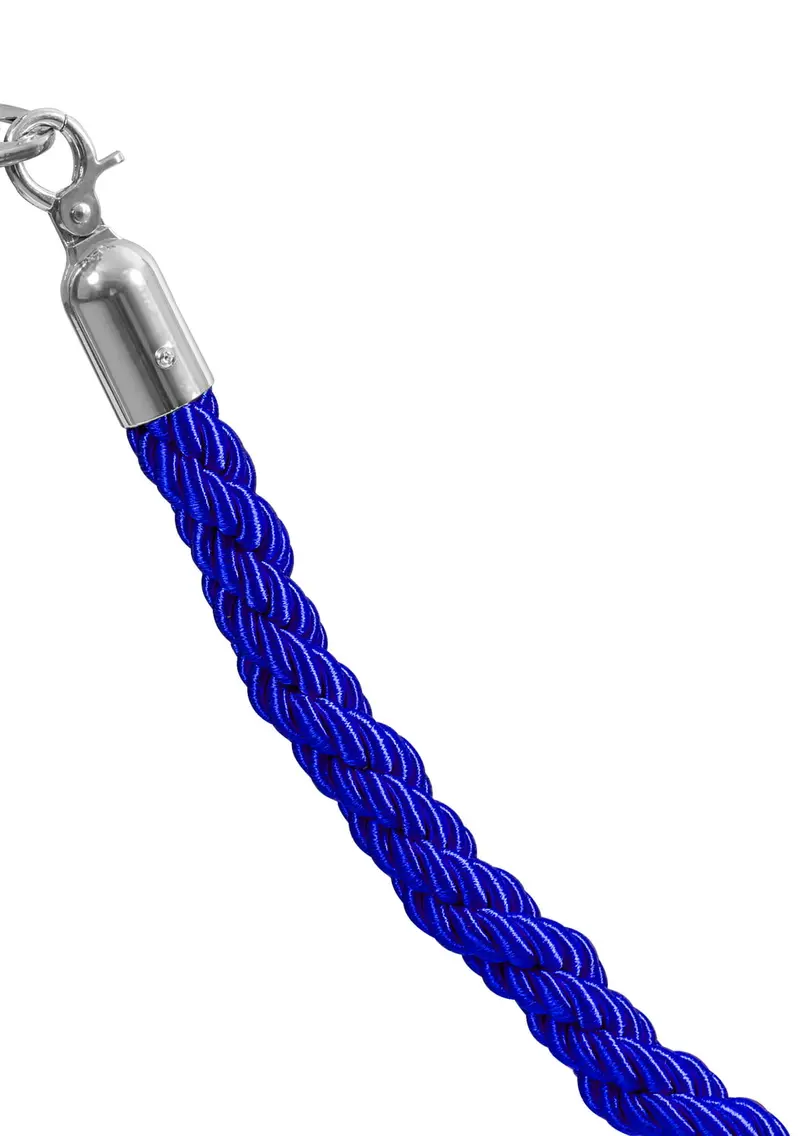 Blaues Flechtband - Chromschnalle