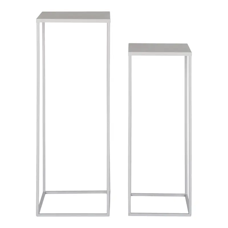 Blumenständer – Grauer Stahl, 2er-Set, 50/60 cm - Beja | House Nordic
