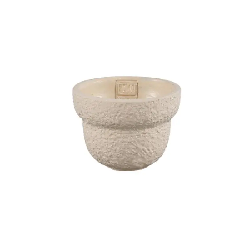 Blumentopf – Runde Form, Raue Oberfläche, Creme Farbe, S – Hillie | PTMD
