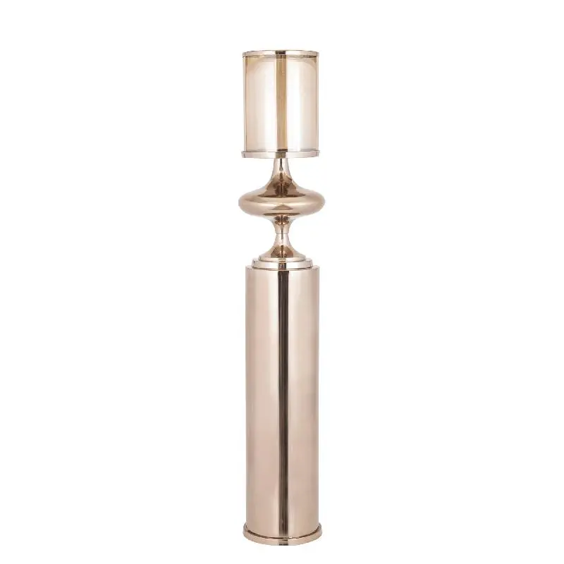 Bodenwindlicht– Edelstahl Rahmen, Glas Zylinder, Bronze Farbgebung, L – Rodire | PTMD