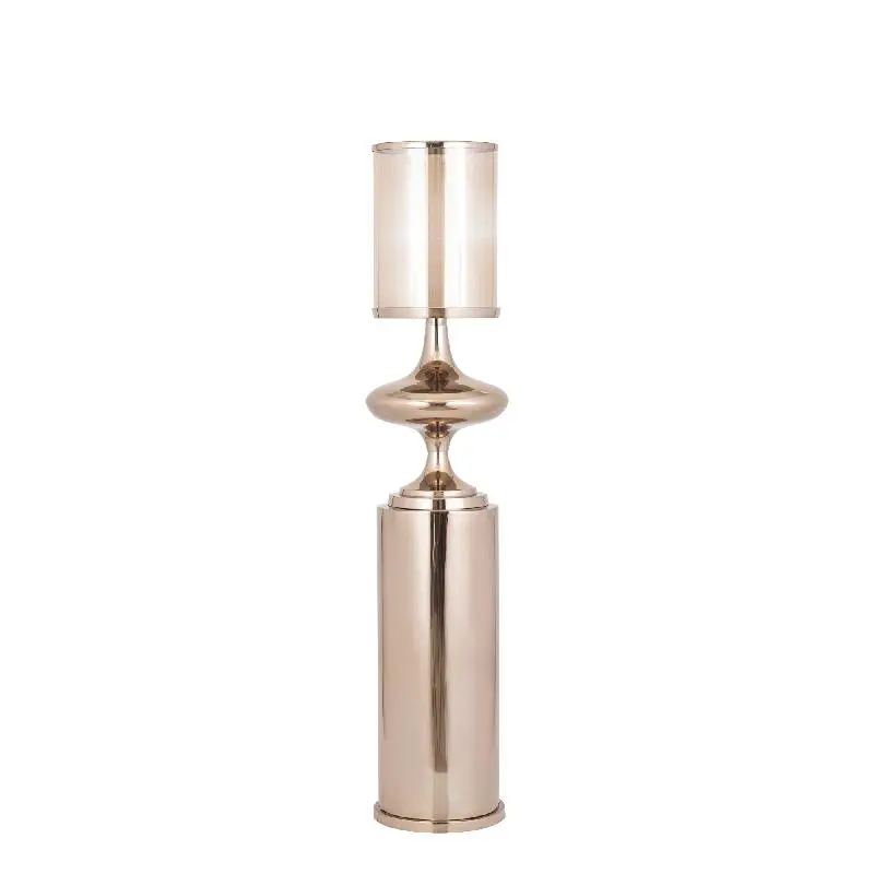 Bodenwindlicht – Edelstahl Rahmen, Glas Zylinder, Bronze Farbgebung, S – Rodire | PTMD
