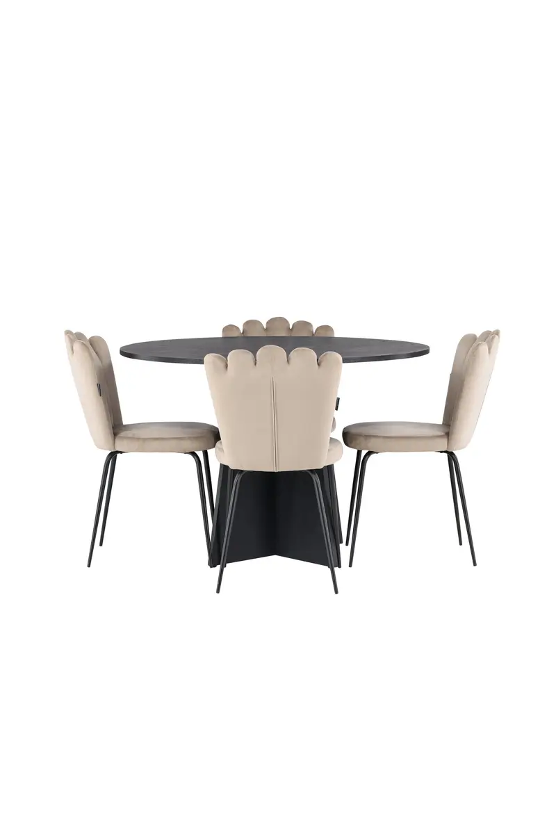 Bootcut Round Dining Set Rundes Essgruppen Set