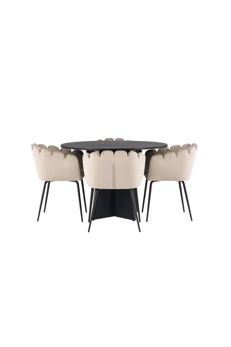 Bootcut Round Dining Set Rundes Essgruppen Set