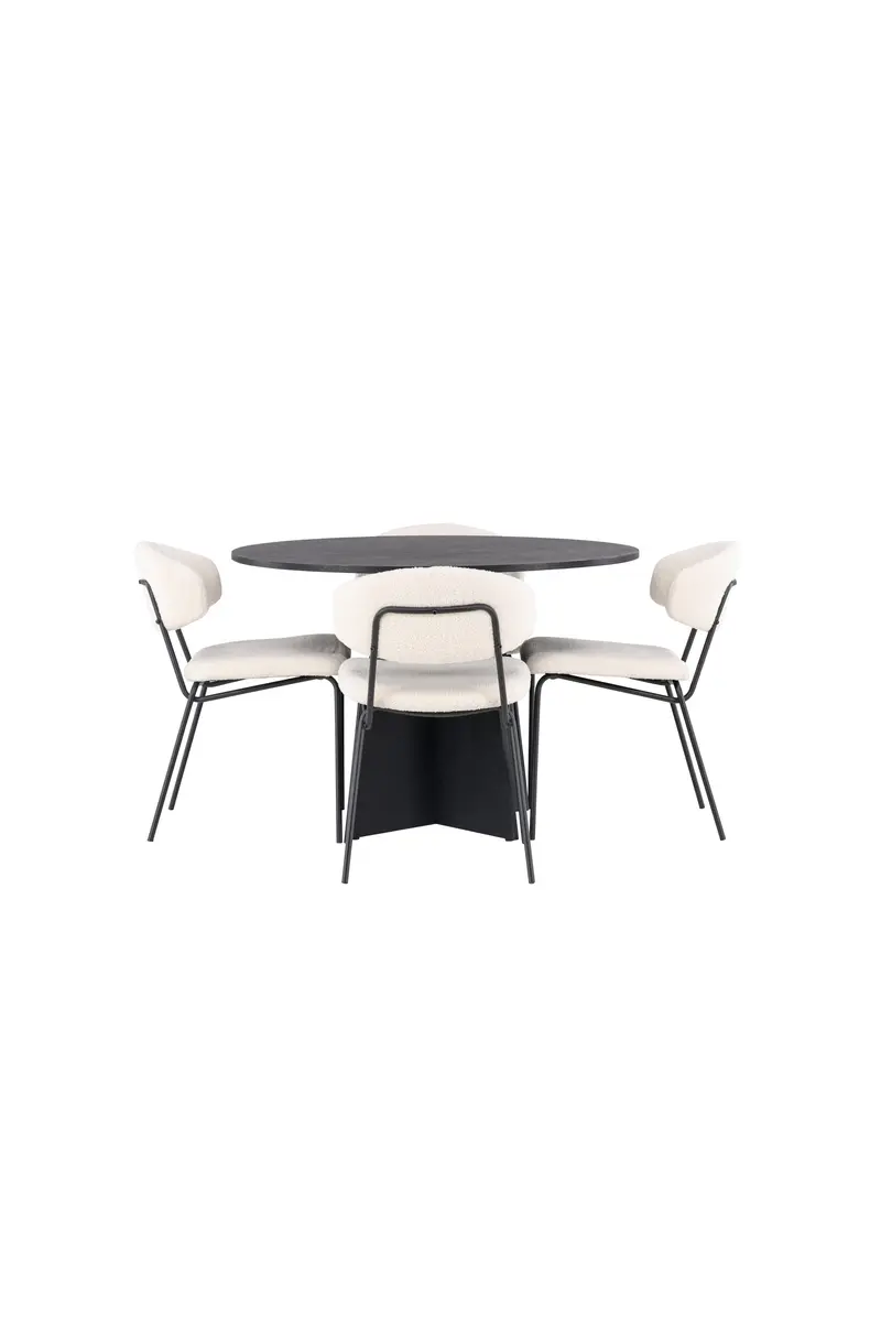 Bootcut Round Dining Set Rundes Essgruppen Set