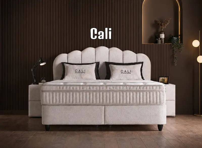 Boxspringbett Cali Beige - mit Bettkasten & Stauraum, inkl. Lieferung & Montage