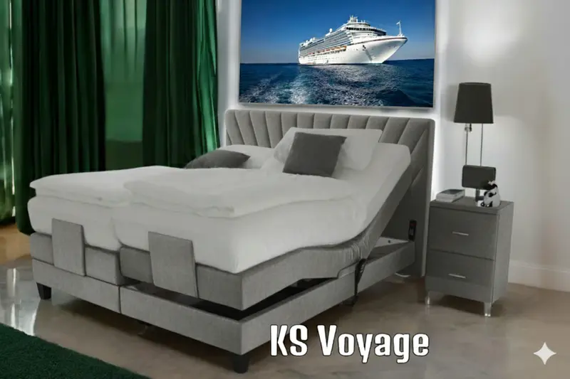 Boxspringbett KS Voyage E, Elektrisches Komfortbett mit Motor, inkl. Lieferung und Montage