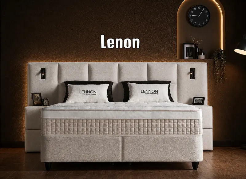 Boxspringbett Lenon Beige - mit Bettkasten & Stauraum, inkl. Lieferung & Montage