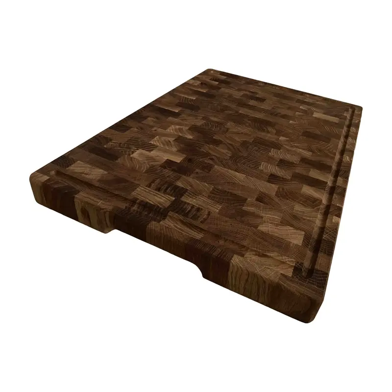 Brotzeitbrett/Schneidebrett Butcherblock Eiche-/Stirnholz geölt