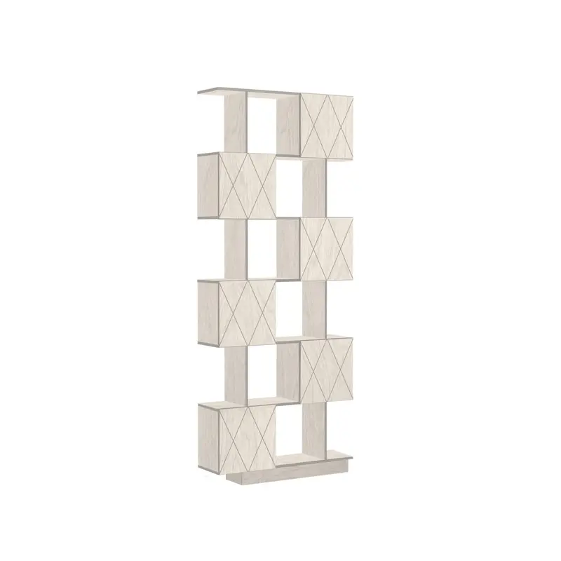 Bücherregal – Birkensperrholz, Soft-Close Türen, Kieselgrau, S  - Romb | RADIS