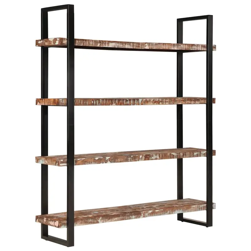 Bücherregal mit 4 Böden 160x40x180 cm Altholz Massiv